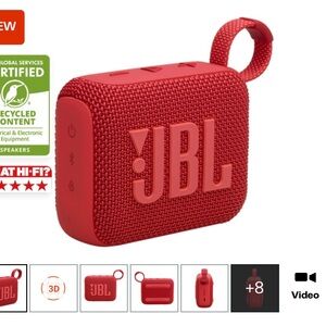 JBL GO 4 Bluetooth Speaker in Red